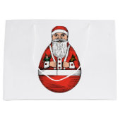 Chubby Rolly Polly Santa Large Gift Bag Cadeautasje (Voorkant)