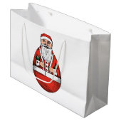 Chubby Rolly Polly Santa Large Gift Bag Cadeautasje (Voorkant Gekanteld)