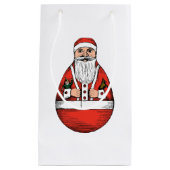 Chubby Rolly Polly Santa Small Gift Bag Klein Cadeauzakje (Voorkant)