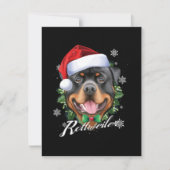 Chubby Rottweiler Dog Kerstmis RSVP Kaartje (Voorkant)