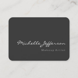 Chubby Rounded Corner Script Grijs Visitekaartje
