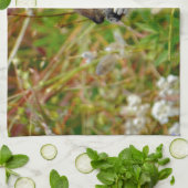 Chubby schattige chipmunk op houten stump theedoek (Gevouwen)