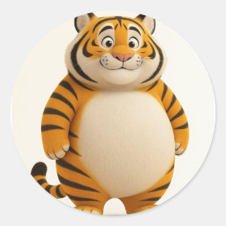 Chubby Schattigee Tijger Sticker