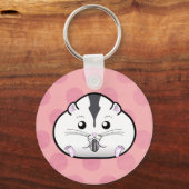 Chubby Semi White Russian Dwarf Hamster Sleutelhanger (Voorkant)