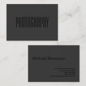 Chubby Simple Black Out Photographer Visitekaartje (Voorkant / Achterkant)