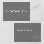 Chubby Simple Nickel Grey Photograaf Visitekaartje (Voorkant / Achterkant)