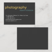 Chubby Simple Plain Photography Grey Visitekaartje (Voorkant / Achterkant)