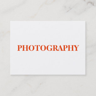 Chubby Simple White Oranje Photograaf Visitekaartje