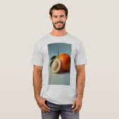 Chubby Sinaasappel met een Petten T-shirt (Voorkant volledig)