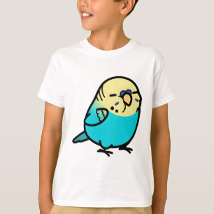 Chubby Sky Blue Yellow-head Engels Budgie - Mal T-shirt