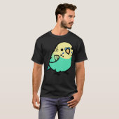 Chubby Sky Blue Yellow-Headed Budgie T-shirt (Voorkant volledig)