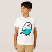 Chubby Skyblue Budgie T-shirt (Voorkant volledig)