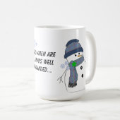 Chubby Snowman met Gezegde Koffiemok (Voorkant rechts)