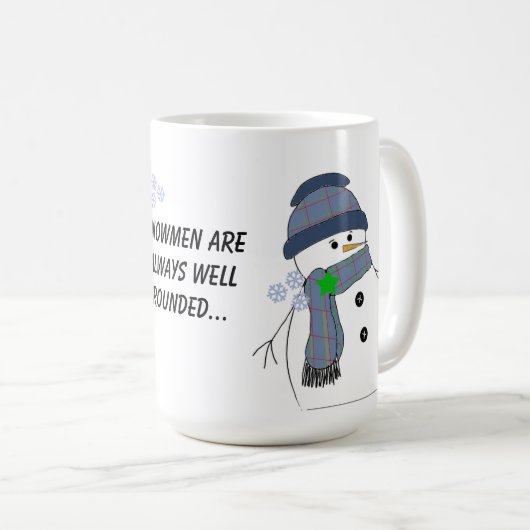 Chubby Snowman met Gezegde Koffiemok (Voorkant rechts)