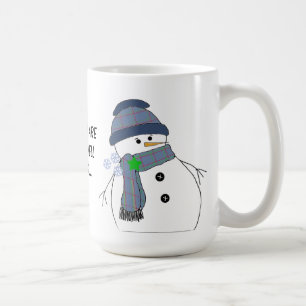 Chubby Snowman met Gezegde Koffiemok