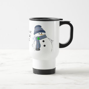 Chubby Snowman met Gezegde Reisbeker