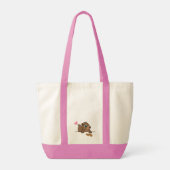 Chubby Squirrel / go nuts voor pinda's / pinda's Tote Bag (Achterkant)