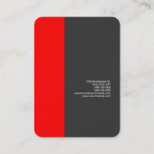 Chubby Stijlvol Grijs Rood Minimalistisch Modern Visitekaartje (Achterkant)