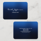 Chubby Stijlvol Script Trendy Blue Consultant Visitekaartje (Voorkant / Achterkant)