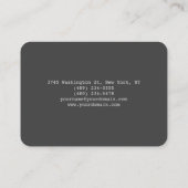 Chubby Stijlvol script Trendy grijze achtergrond Visitekaartje (Achterkant)