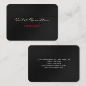 Chubby Stijlvol Script Trendy Professioneel Grijs Visitekaartje (Voorkant / Achterkant)