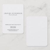 Chubby stijlvolle klassieke witte professionele cr visitekaartje (Voorkant / Achterkant)