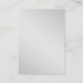 Chubby Stylish Monogram Metallic Silver Visitekaartje (Achterkant)