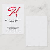 Chubby Stylish Professional Monogram Consultant Visitekaartje (Voorkant / Achterkant)