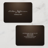 Chubby Stylish Script Trendy Sepia Brown Visitekaartje (Voorkant / Achterkant)