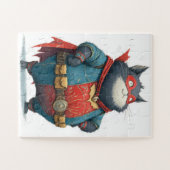 Chubby Superheld Cat Jigsaw Puzzel (Horizontaal)