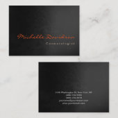 Chubby Trendy Cosmetoloog Unique Gray Black Visitekaartje (Voorkant / Achterkant)