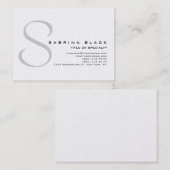 Chubby Trendy Gray Monogram Visitekaartje (Voorkant / Achterkant)