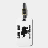 Chubby Unicorn Rhino Bagagelabel (Voorkant verticaal)