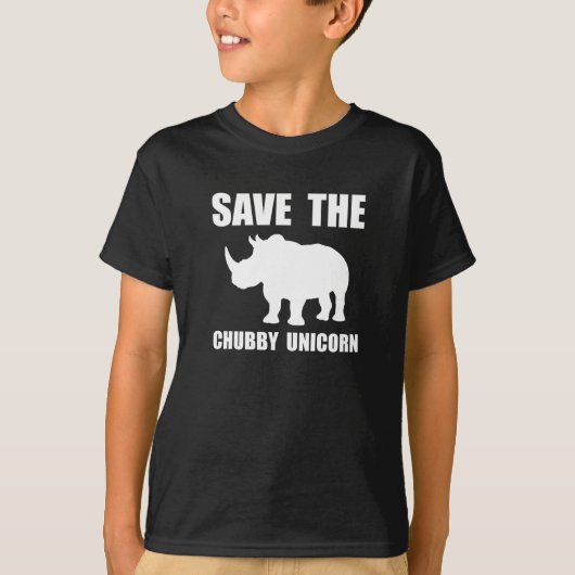 Chubby Unicorn Rhino T-shirt (Voorkant)