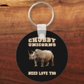 Chubby Unicorns hebben liefde voor Rijnovers nodig Sleutelhanger (Voorkant)