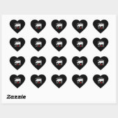 Chubby Unicorns heeft liefde voor kostuum cadeau n Hart Sticker (Vel)