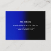 Chubby Uniek Zwart Blauw Monogram Visitekaartje (Achterkant)