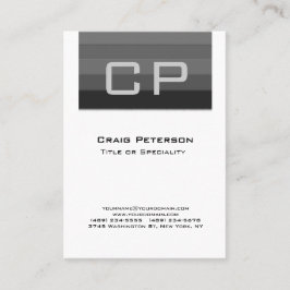 Chubby Vertical Black White Monogram Visitekaartje