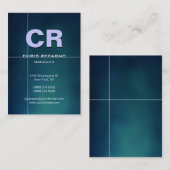 Chubby Vertical Blue Pattern Visitekaartje (Voorkant / Achterkant)