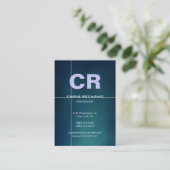 Chubby Vertical Blue Pattern Visitekaartje (Staand voorkant)