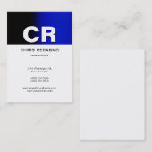 Chubby Vertical Blue White Visitekaartje (Voorkant / Achterkant)