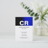 Chubby Vertical Blue White Visitekaartje (Staand voorkant)