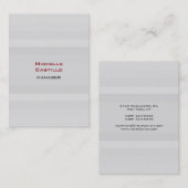 Chubby Vertical Grey Plain Modern Professional Visitekaartje (Voorkant / Achterkant)
