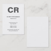 Chubby Vertical Grey White Visitekaartje (Voorkant / Achterkant)