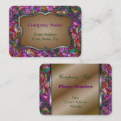 Chubby Visitekaartje Floral Abstract Glas in lood (Voorkant / Achterkant)