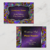 Chubby Visitekaartje Floral Abstract Glas in lood (Voorkant / Achterkant)