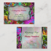 Chubby Visitekaartje Floral Abstract kunstwerk (Voorkant / Achterkant)