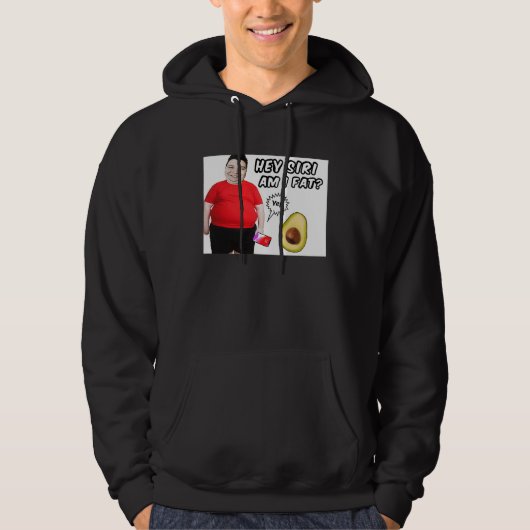 Chubby Weight Water Fat Nikocado Avocado Meme Pun Hoodie (Voorkant)