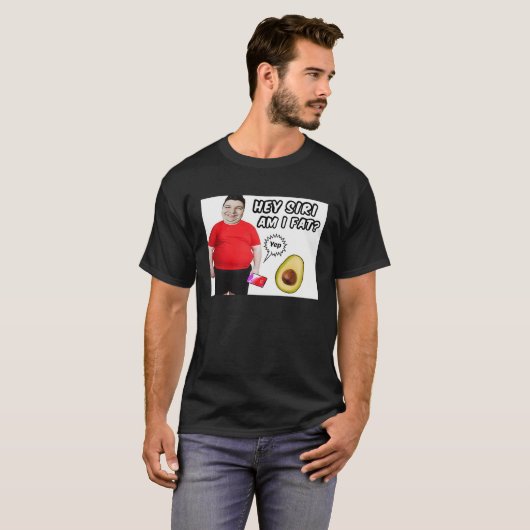 Chubby Weight Water Fat Nikocado Avocado Meme Pun T-shirt (Voorkant volledig)