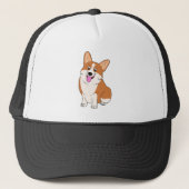 Chubby Welsh Corgi Cartoon Trucker Pet (Voorkant)